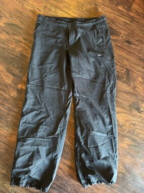 Nike Women’s Black Jogger Sweatpants with White Swoosh